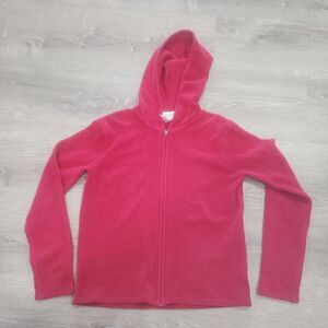 Jones New York Sport Full Zip Red Long Sleeve Sweater Hoodie Womens Size Medium